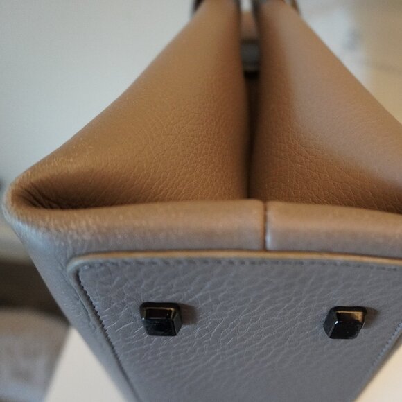 Brunello Cucinelli Essence Leather Tote Bag Large Monili Crossbody Wide Strap - Picture 14 of 16